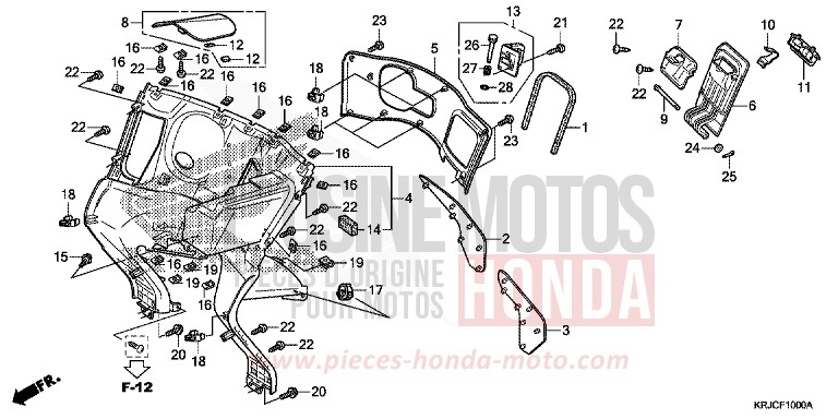 BOITE INTERIEURE von S-wing ABS PEARL NIGHTSTAR BLACK (NHA84) von 2012